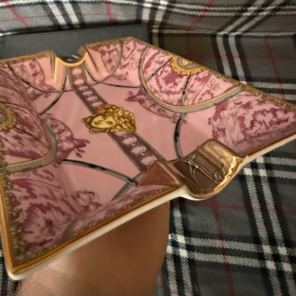 Versace Pink and Gold Decorative Tray - Picture 2 of 4